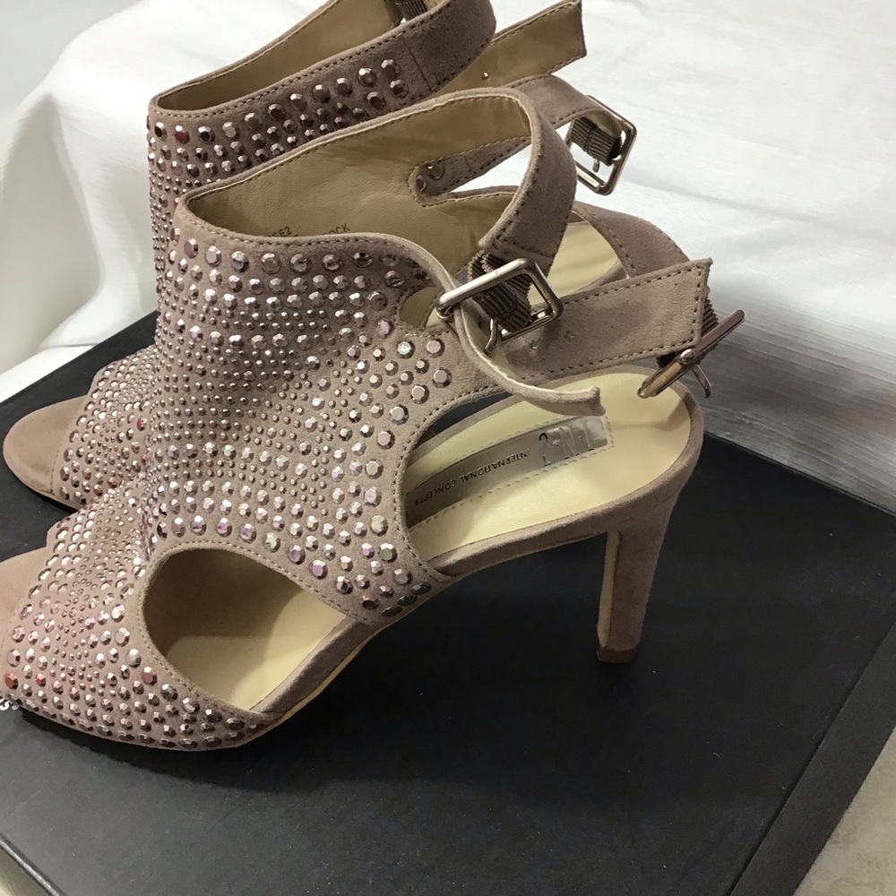 INC International Concepts GOLDEE 2 booties open toe studded heels